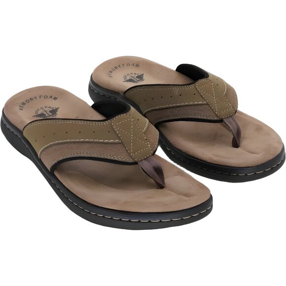 Dockers Laguna Flip-Flop Sandals Dark Tan Comfort Men's US 10M - Picture 4 of 6